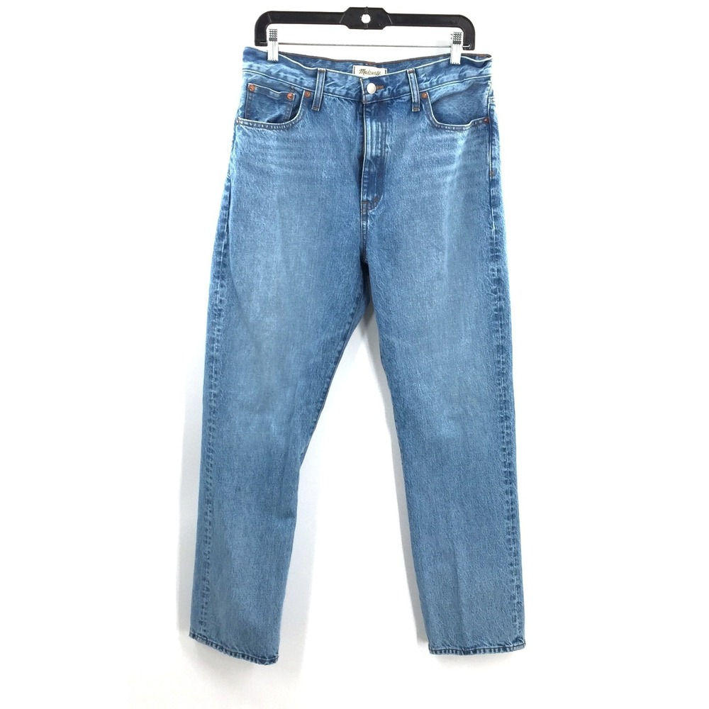 Madewell 90s straight leg high rise retro indie sleaze Light Wash blue Jeans 30